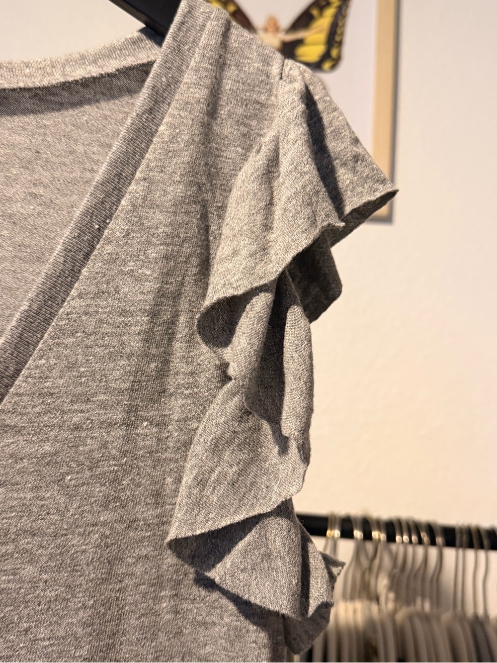 ChaserTriblend Jersey Flutter Sleeve Dress - Picture 4 of 6